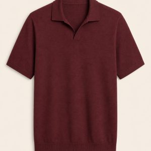 Burgundy Knit Polo