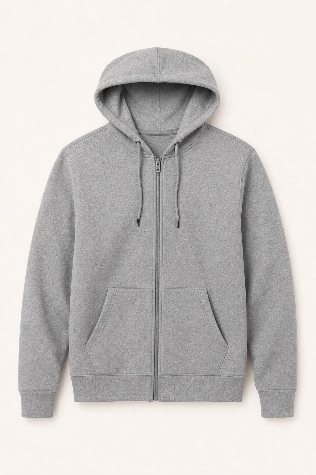 Heather Gray Zip Hoodie