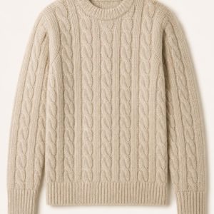 Oatmeal Cable Knit Sweater