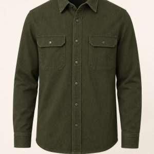 Olive Twill Overshirt