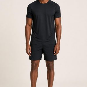 Black Performance Training Tee worn with an adult model