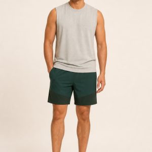 Men's Forest Tonal Panel Studio Shorts worn with an adult model