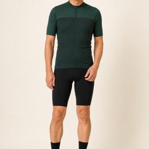 Men's Forest Tonal Panel Cycling Top worn with an adult model
