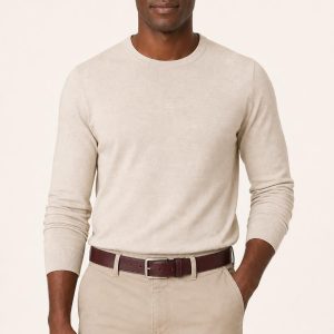 Men's Burgundy Work Belt worn with an adult model