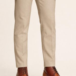 Men's Rust Two-tone Panel Dress Boot worn with an adult model