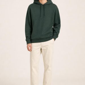 Forest Pullover Hoodie worn with an adult model