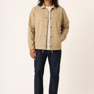 Men's Sand Coach Jacket worn with an adult model