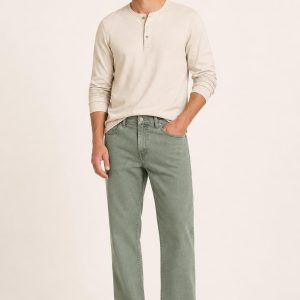 Men's Sage Loose Jeans worn with an adult model
