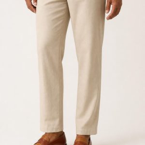 Men's Rust Two-tone Panel Penny Loafer worn with an adult model