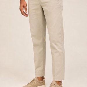 Men's Sand Retro Sneaker worn with an adult model