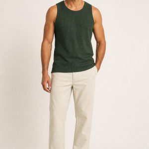 Men's Forest Rib Tank worn with an adult model