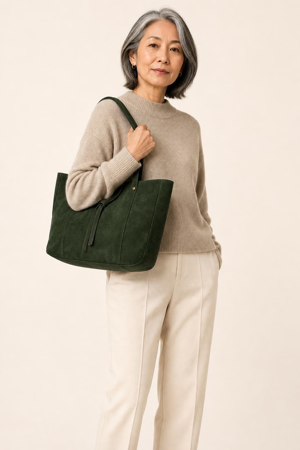 Women's Forest Tote Bag shown with an adult model