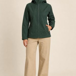 Women's Forest Tonal Texture Softshell Jacket worn with an adult model