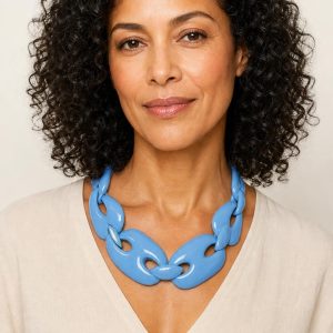 Women's Sky Sculpted Necklace worn with an adult model