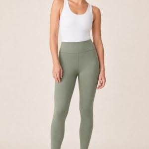 Women's Sage Ponte Leggings worn with an adult model