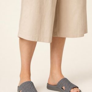 Women's Slate Slide Sandal worn with an adult model