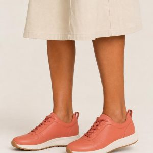 Women's Coral Trail Sneaker worn with an adult model