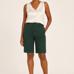Women's Forest Bermuda Shorts worn with an adult model