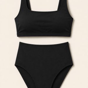 Black High-Waist Bikini Set